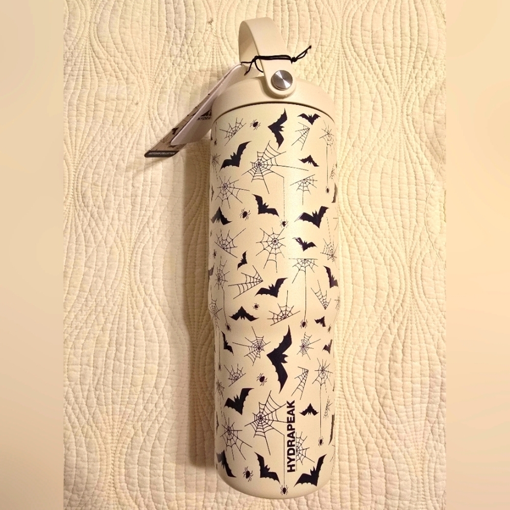 NWT Hydrapeak Artisan Collection Halloween Bats & Spider Tumbler